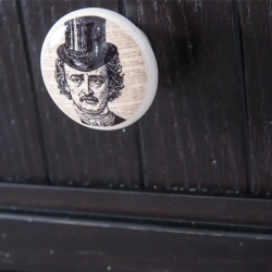 Konsola Fryzjerska BARBER LUKAS - Ciemnobrązowa -Barber- 